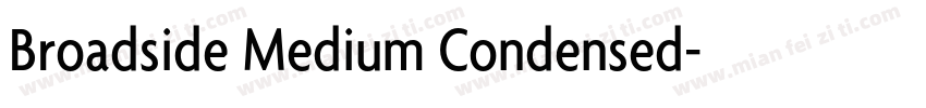Broadside Medium Condensed字体转换